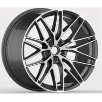 Porsche bicolor diamond-cut velgen 13009H前 — 20–21 inch lichtmetalen velg in bicolor