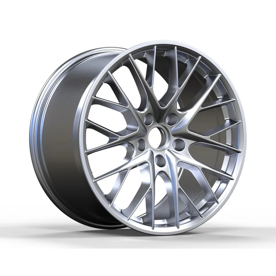Porsche zilveren velgen 13010 — 20–21 inch lichtmetalen velg in zilver